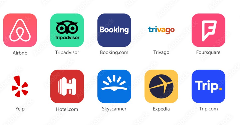 Comparing best 10 Tour Browsing and Hotel Booking Websites like trip advisor,airbnb, trivago etc